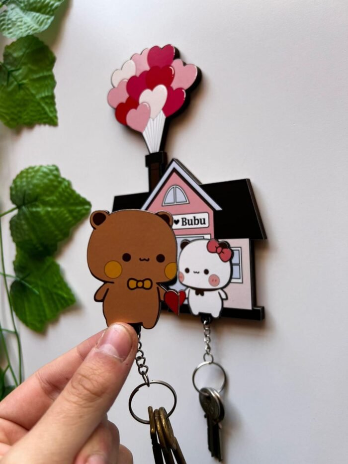 Bubu Dudu Home Keychain – Personalized Couple Keychain Handmade High Quality - Image 2