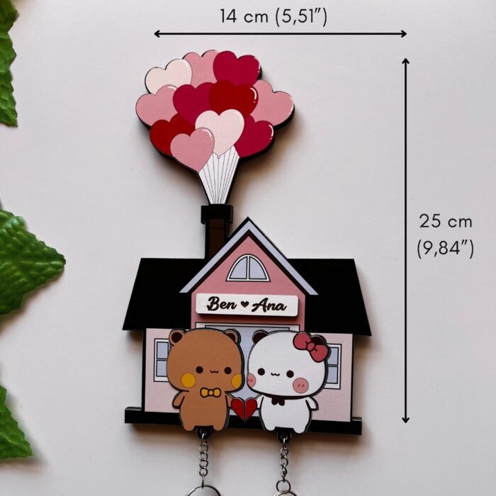 Bubu Dudu Home Keychain – Personalized Couple Keychain Handmade High Quality - Image 4