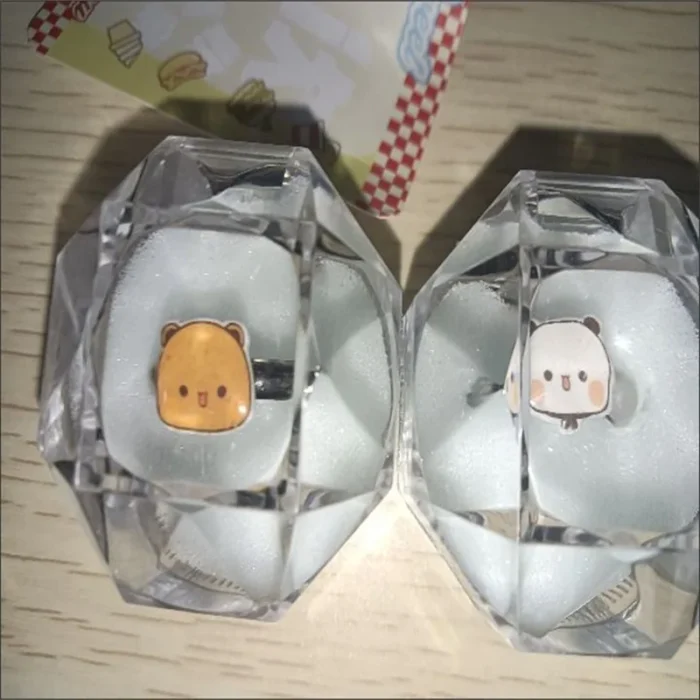 Bubu And Dudu Peripheral Ring – Cute Panda Cartoon Couple Ring for Girlfriend Birthday Gift - Image 5